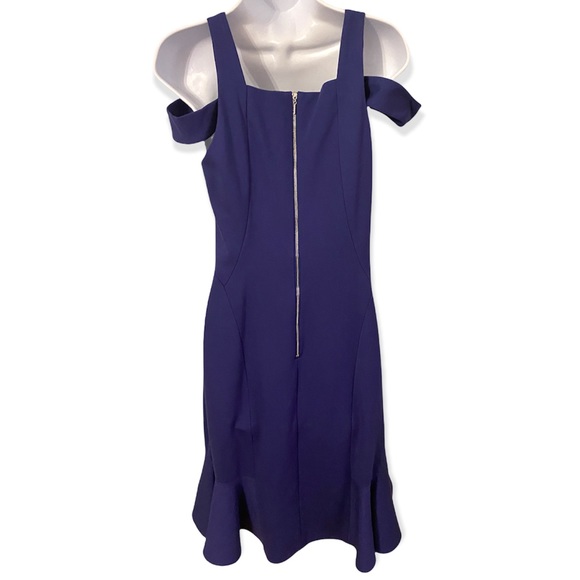 Rebecca Taylor Dress Purple Over the Shoulder Off the Shoulder - Picture 7 of 8